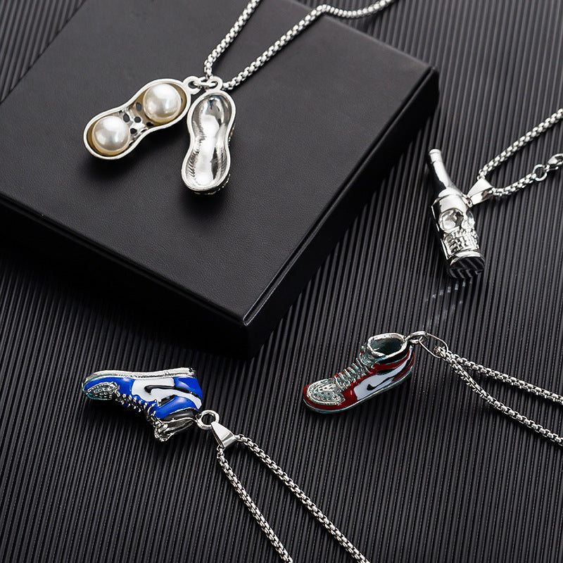 Men's Simple Sweater Chain Couple Accessories Niche Female Titanium Necklaces