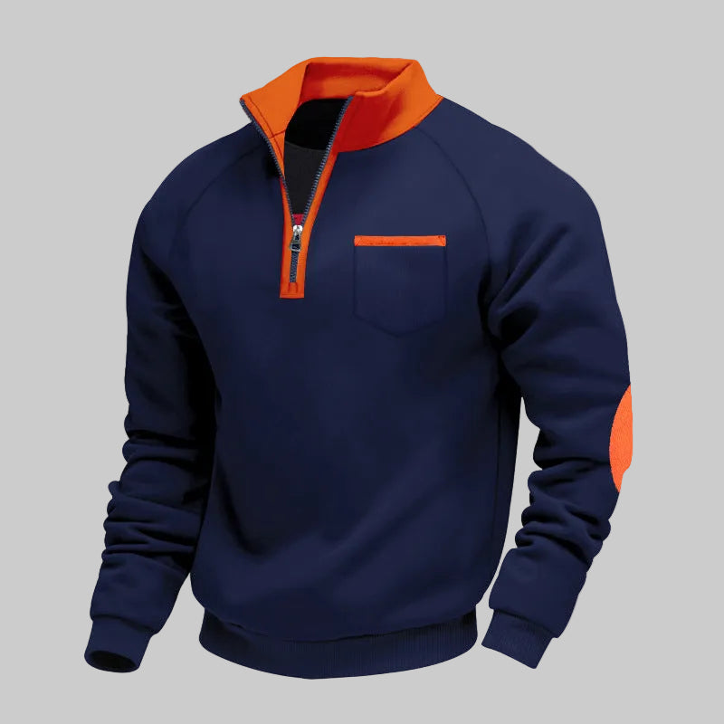 Herre fleecegenser – komfortabel half-zip