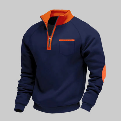 Herre fleecegenser – komfortabel half-zip