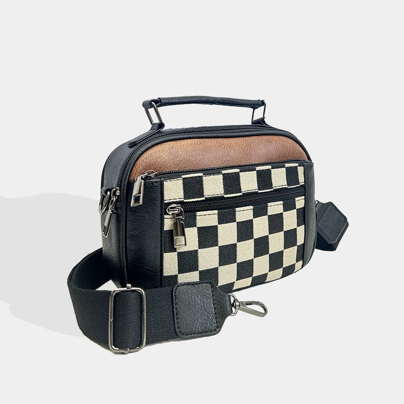 Elsie - Checkerboard Compact Design Shoulder Bag