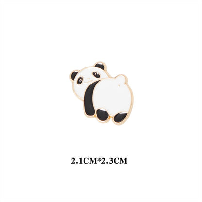 Panda Flower Brooch Cute Gift Badge Cartoon Brooches