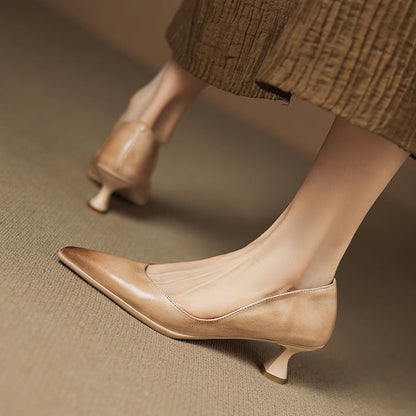 Sofía™ | Tacones de piel elegantes