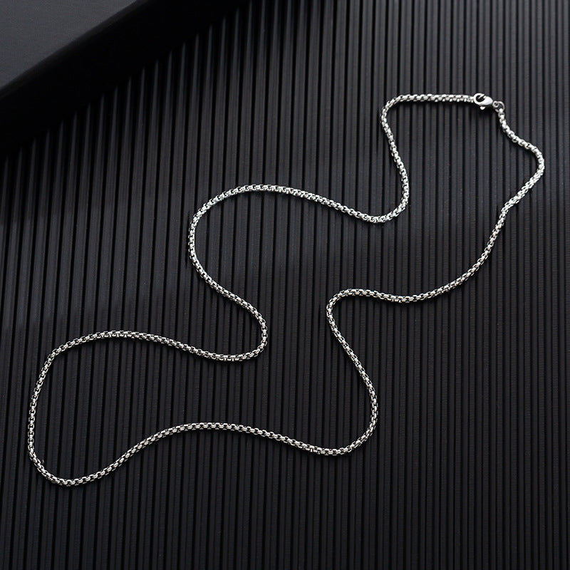 Men's Simple Sweater Chain Couple Accessories Niche Female Titanium Necklaces