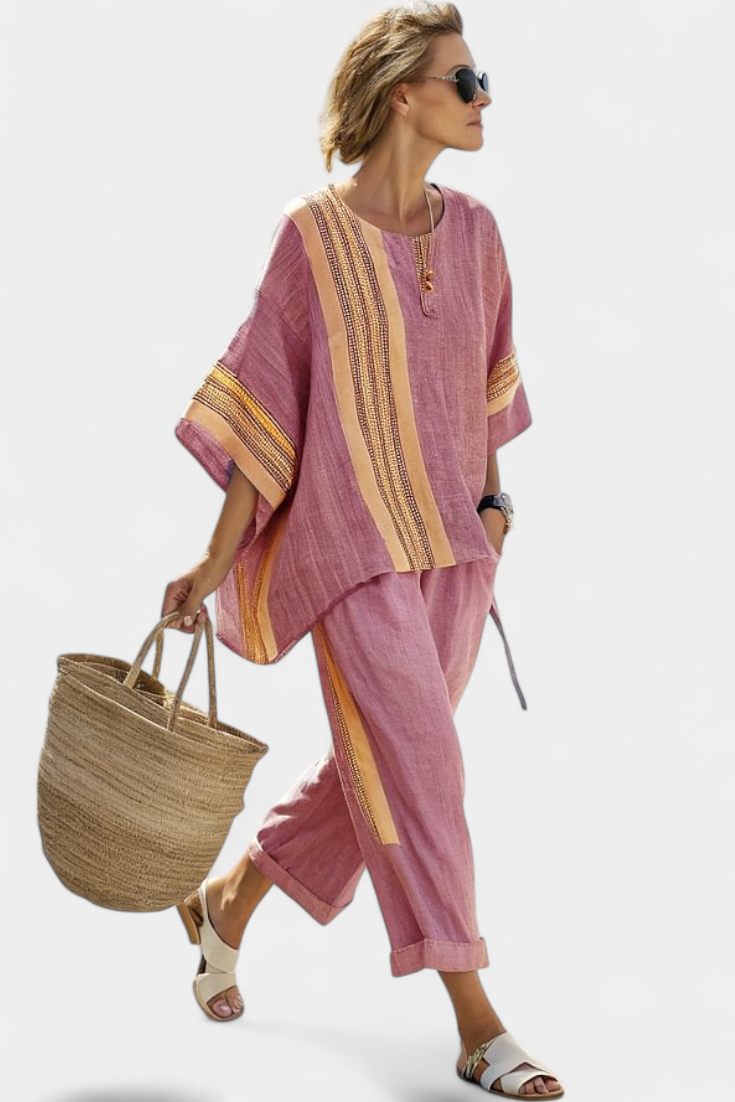 Victoria | Fresh Lightweight Loose Top and Wide Leg Pants