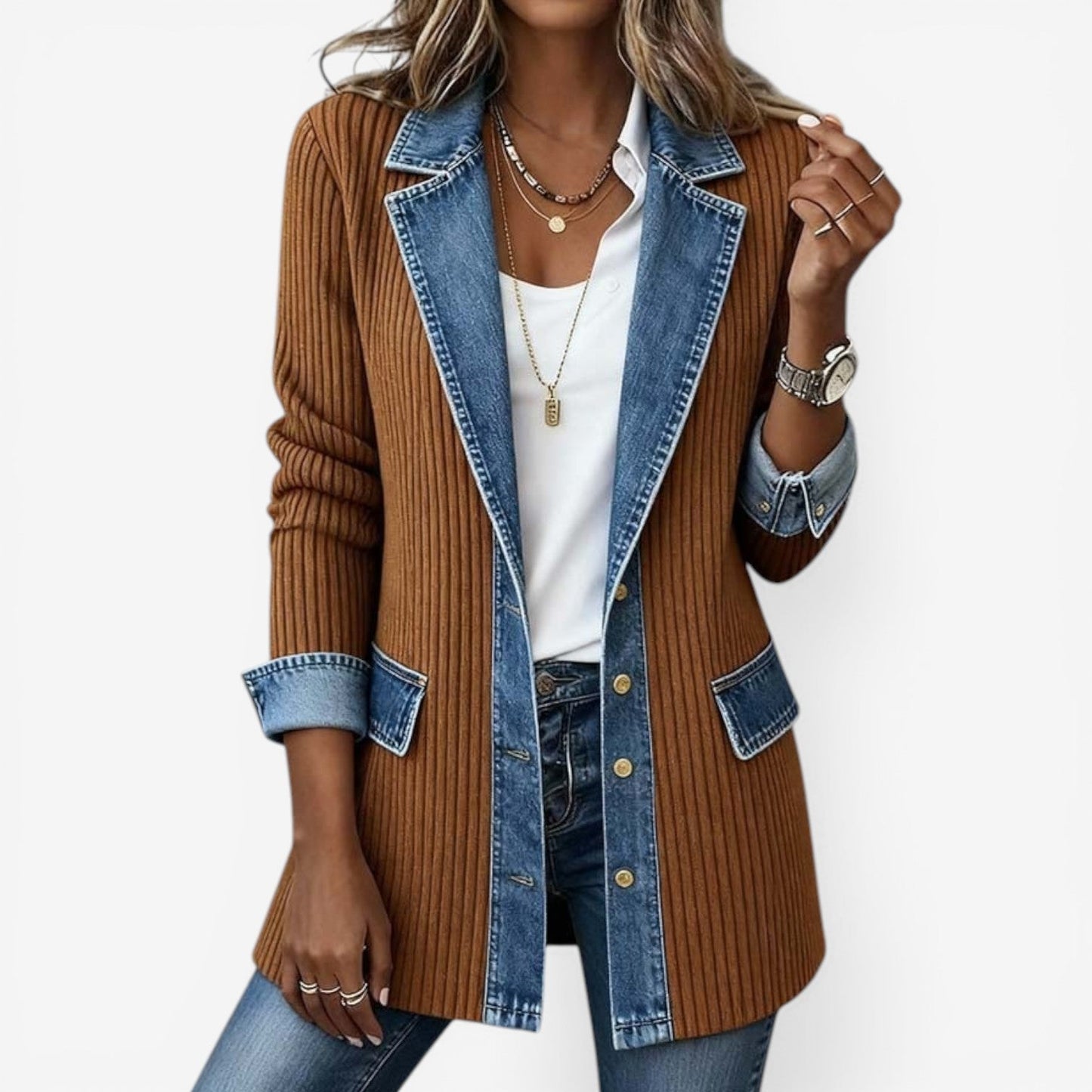 Duval Paris™ | Veste en denim mélangé