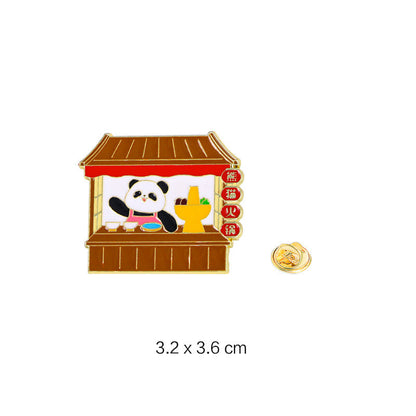 Panda Flower Brooch Cute Gift Badge Cartoon Brooches