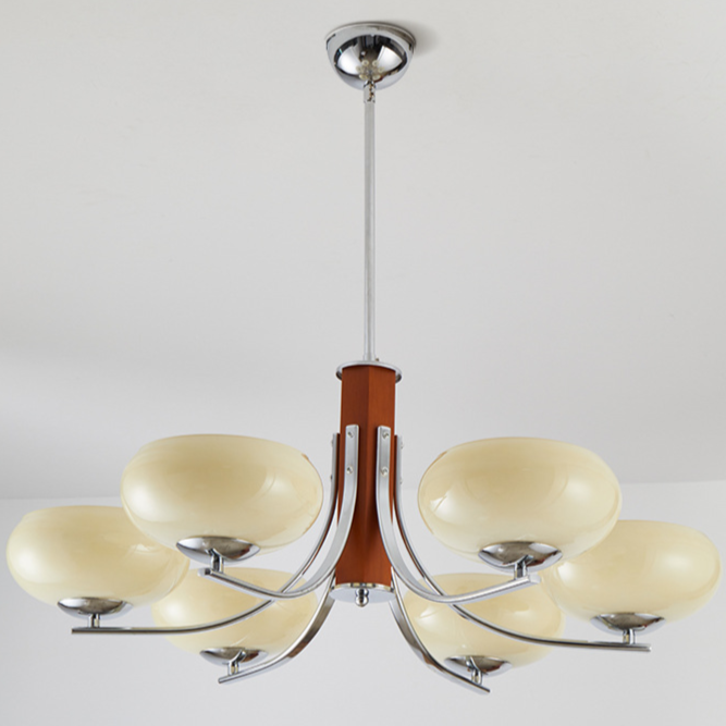 Lunaro | Bauhaus Pendelleuchte mit 3/5 Opalglas-Köpfen