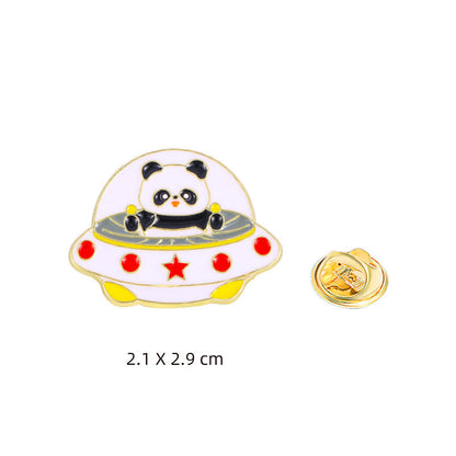 Panda Flower Brooch Cute Gift Badge Cartoon Brooches