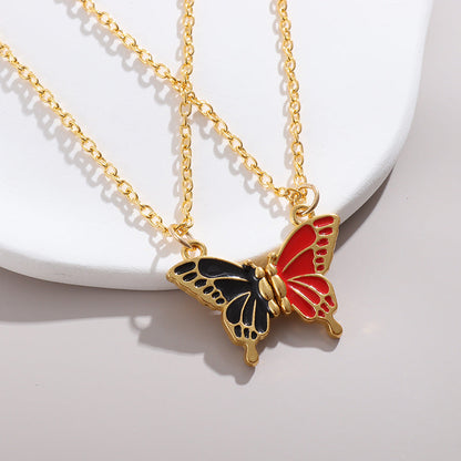 Friend Butterfly Best Friendship Magnetic Sweater Necklaces