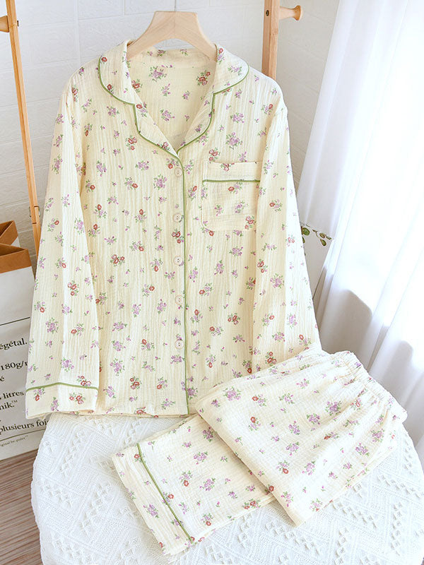 Hazel | Women z długim rękawem floral Pajama set