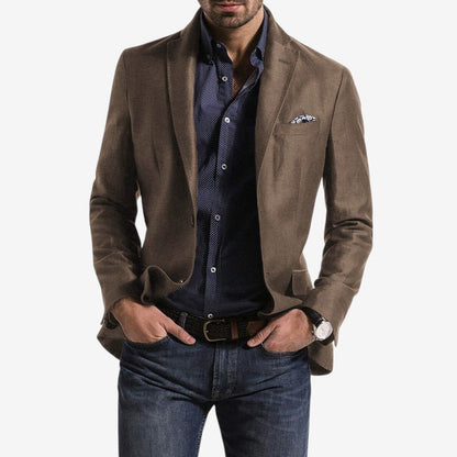 Travis – Blazer met Lange Mouwen Knopen en Meerdere Zakken