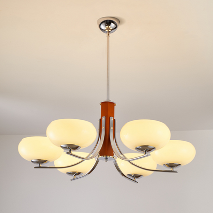 Lunaro | Bauhaus Pendelleuchte mit 3/5 Opalglas-Köpfen