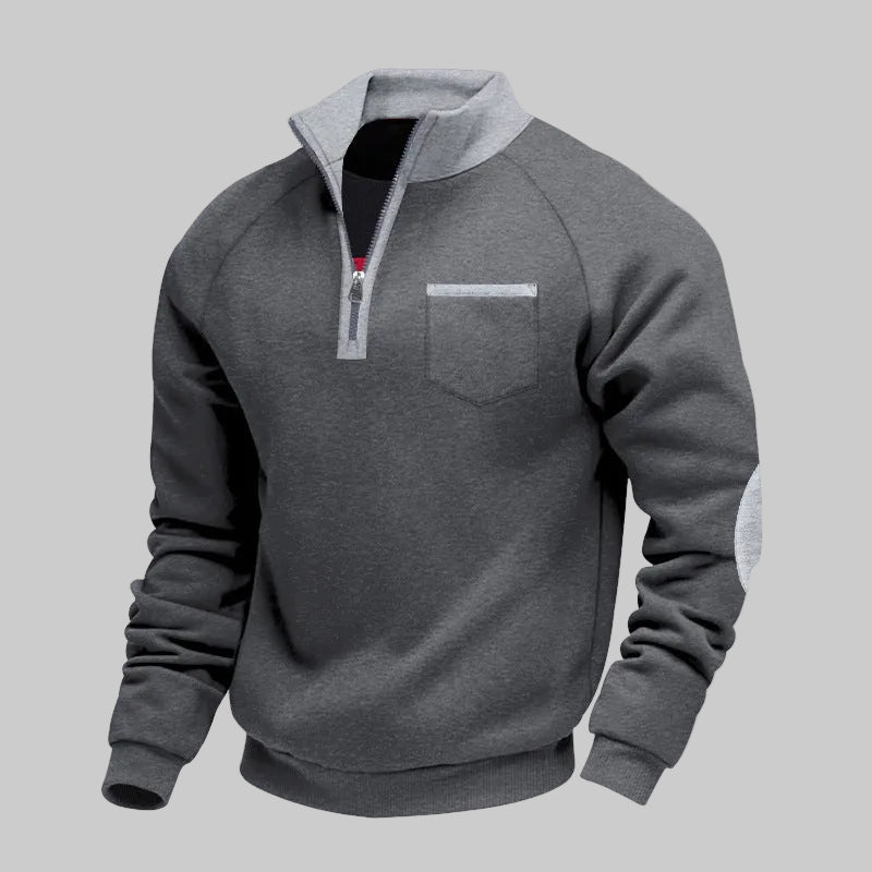 Herre fleecegenser – komfortabel half-zip