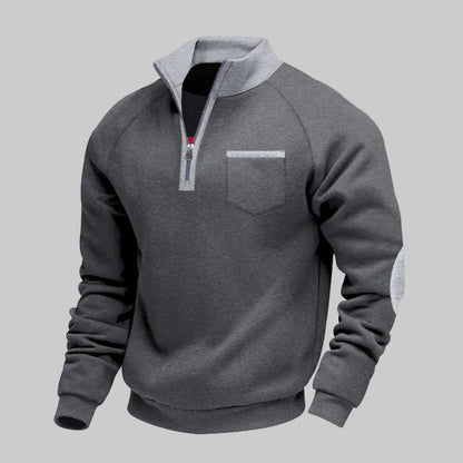 Herre fleecegenser – komfortabel half-zip