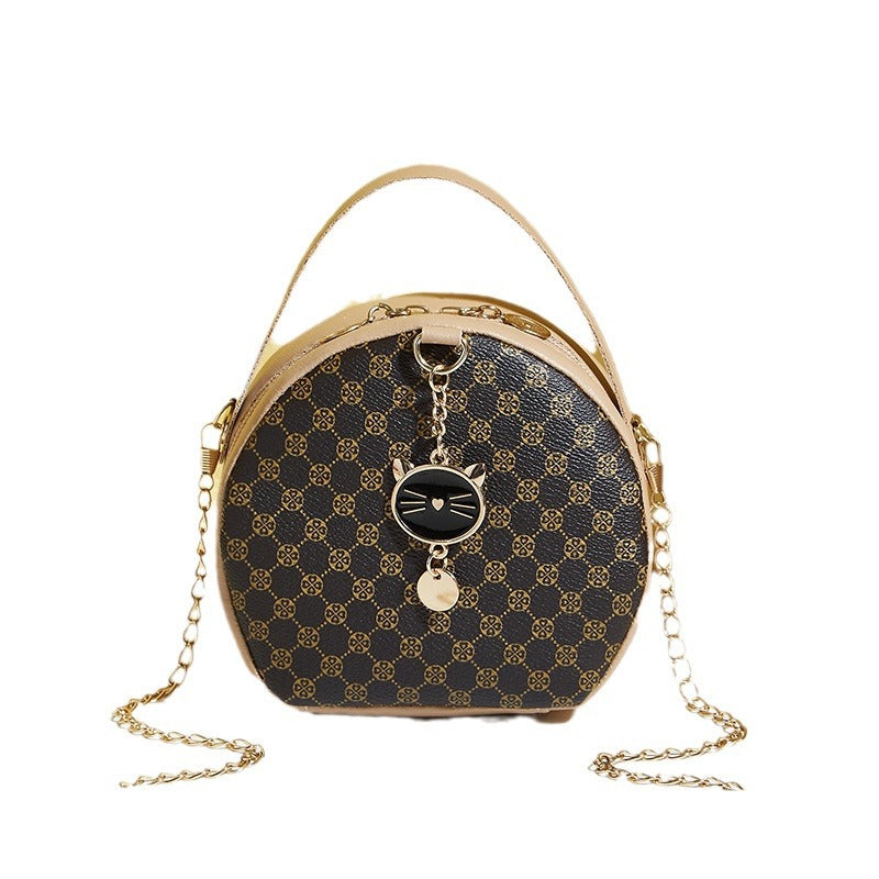 Flower Small Round Bag 2024small Bag Simple Casual Small Bag Foreign Trade Manufacturers Wholesale Printing Foreign Style Bag