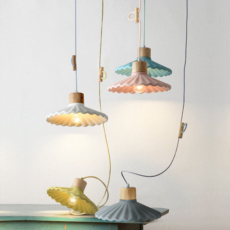 Kleurrijke Cementen Hanglamp – Moderne Stijl met Verstelbaar Snoer