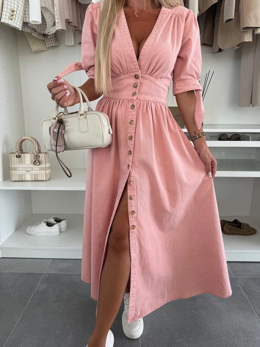 Jacaranda - Button Midi Dress