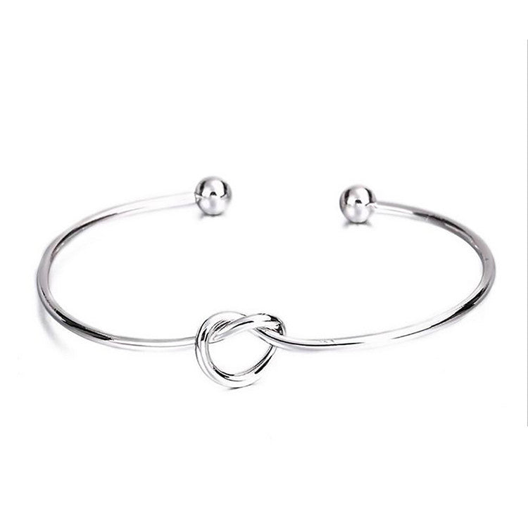Paula| Pulseira com nó (prateada)