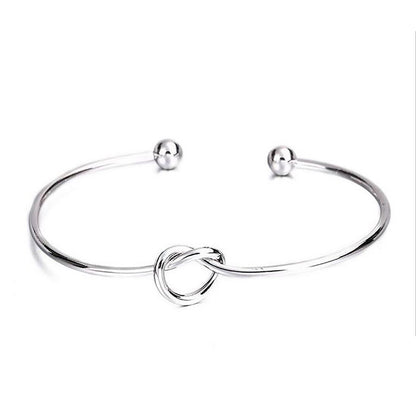 Paula| Pulseira com nó (prateada)