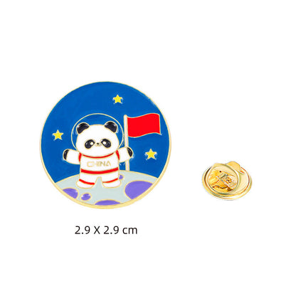 Panda Flower Brooch Cute Gift Badge Cartoon Brooches