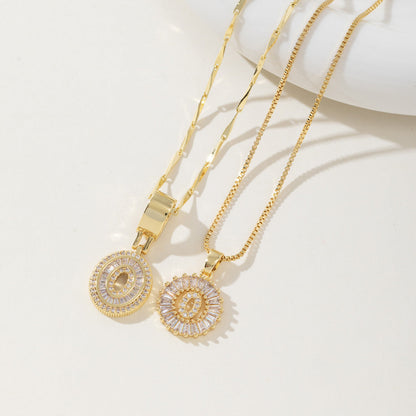 AISHA - Elegant 2-Pack Initial Pendant Necklaces