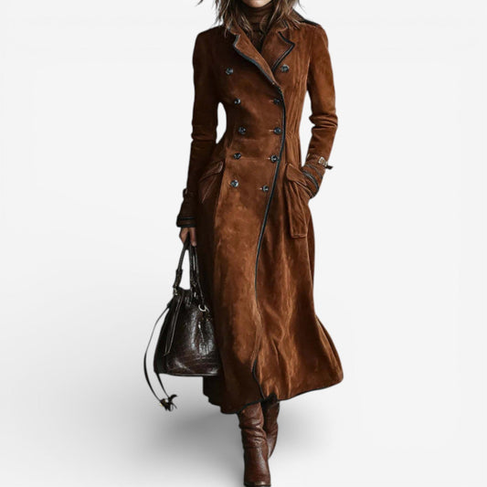 Élan | Luxe Suede Trench Coat