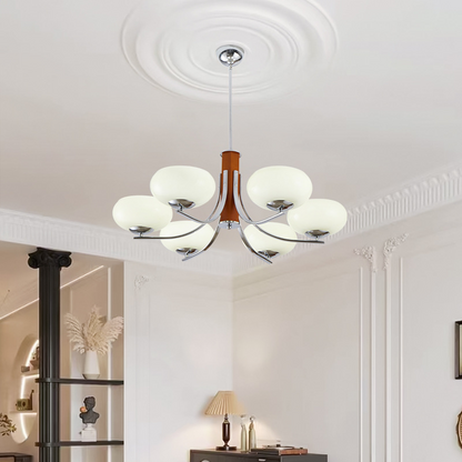 Lunaro | Bauhaus Pendelleuchte mit 3/5 Opalglas-Köpfen