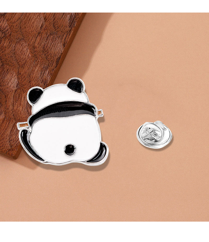 Panda Flower Brooch Cute Gift Badge Cartoon Brooches
