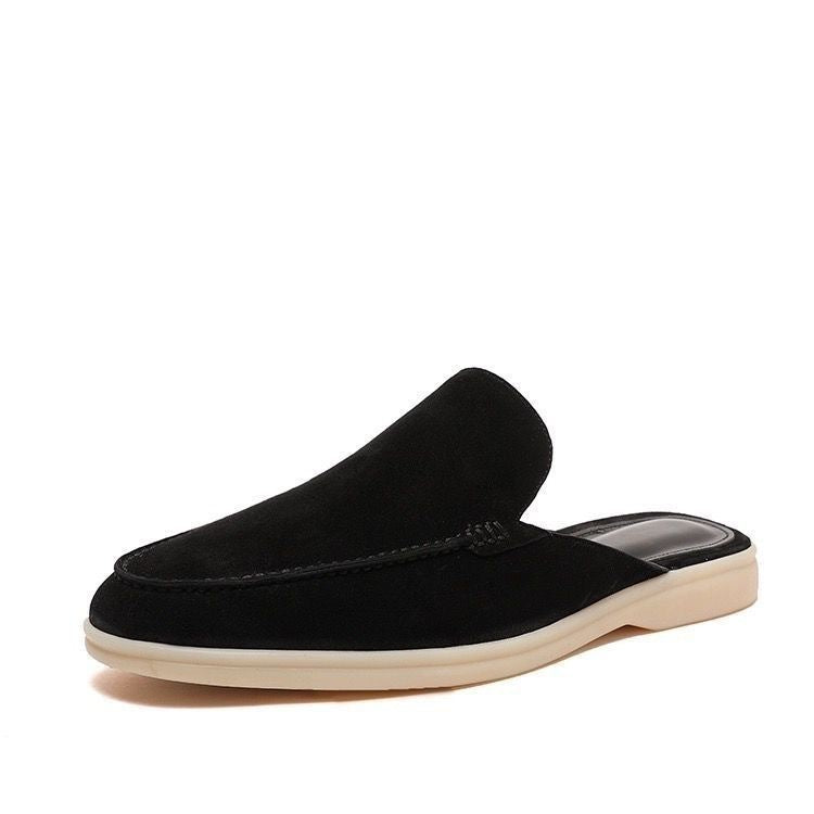 Men’s Backless Loafer Slip-On Suede Style Summer Shoes