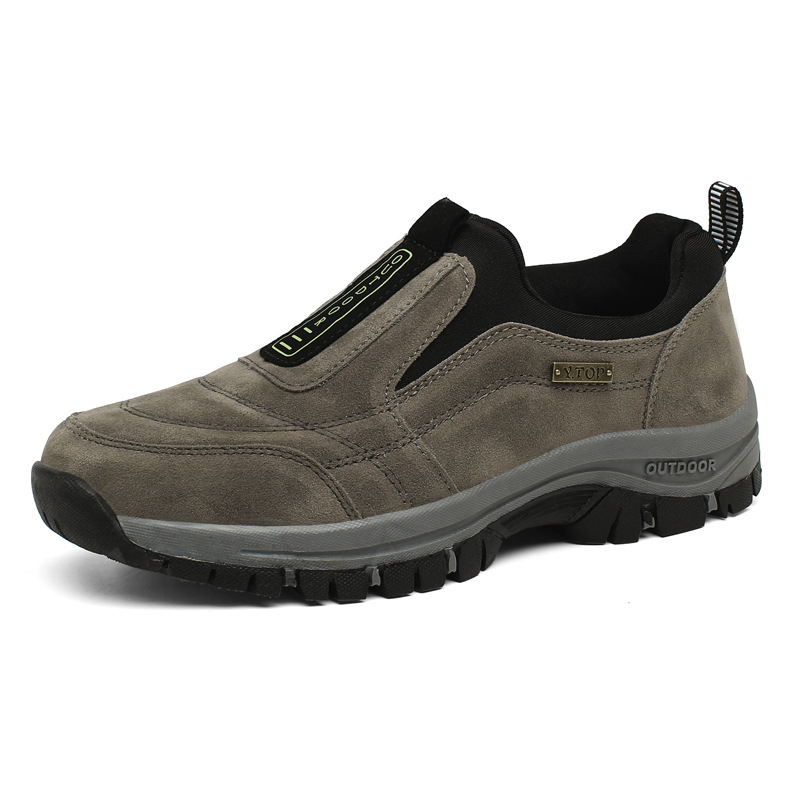 Men's Slip-On Hiking Shoes - Lightweight Sole - Non-Slip Traction
