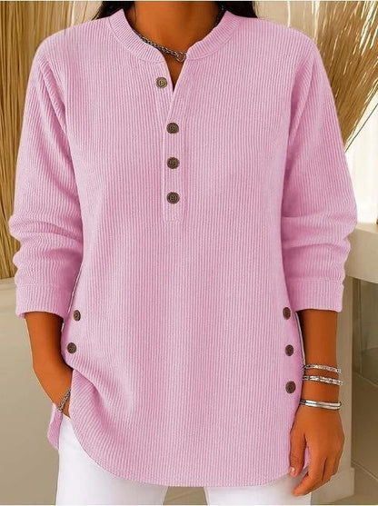 Cove - Textured Henley Tunic Top