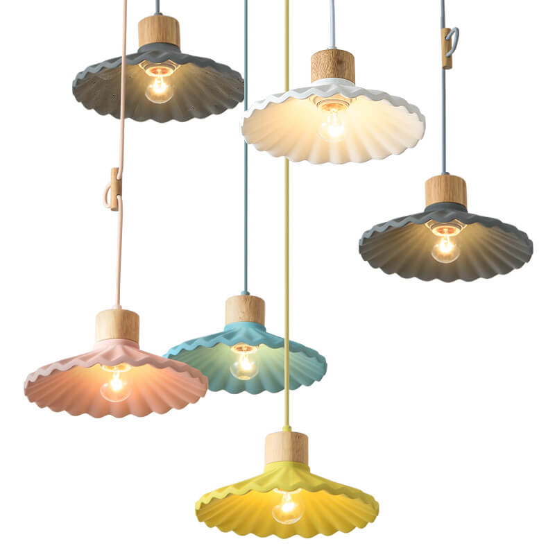 Kleurrijke Cementen Hanglamp – Moderne Stijl met Verstelbaar Snoer