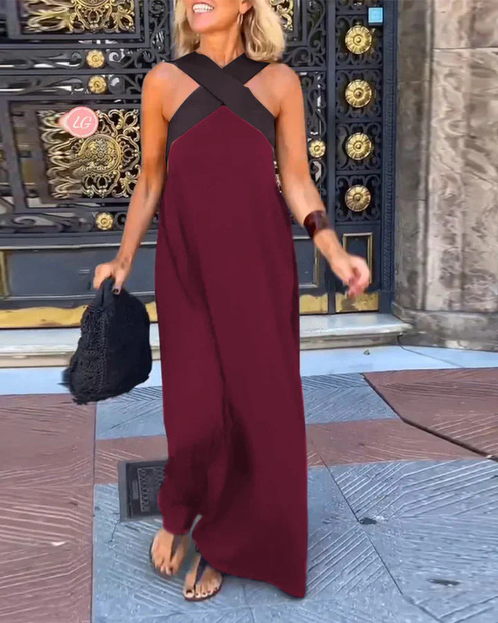 KATE™ - Maxi Dress With Crossed Neckline