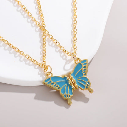 Friend Butterfly Best Friendship Magnetic Sweater Necklaces