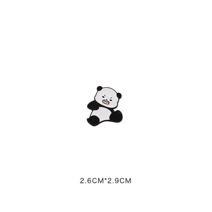 Panda Flower Brooch Cute Gift Badge Cartoon Brooches