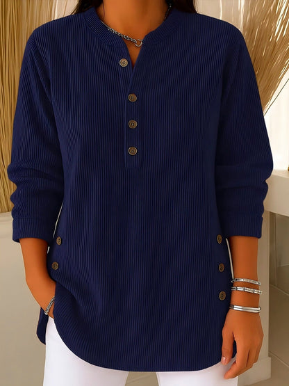 Cove - Textured Henley Tunic Top