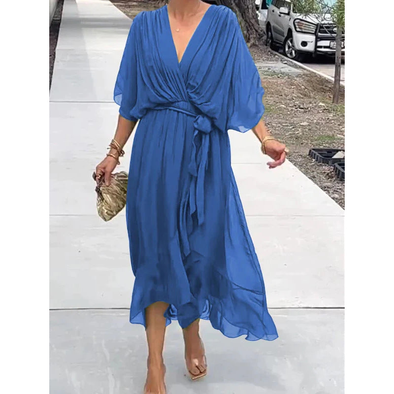 Aurora - Chiffon Wrap Maxi Dress