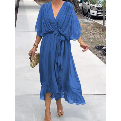 Aurora - Chiffon Wrap Maxi Dress