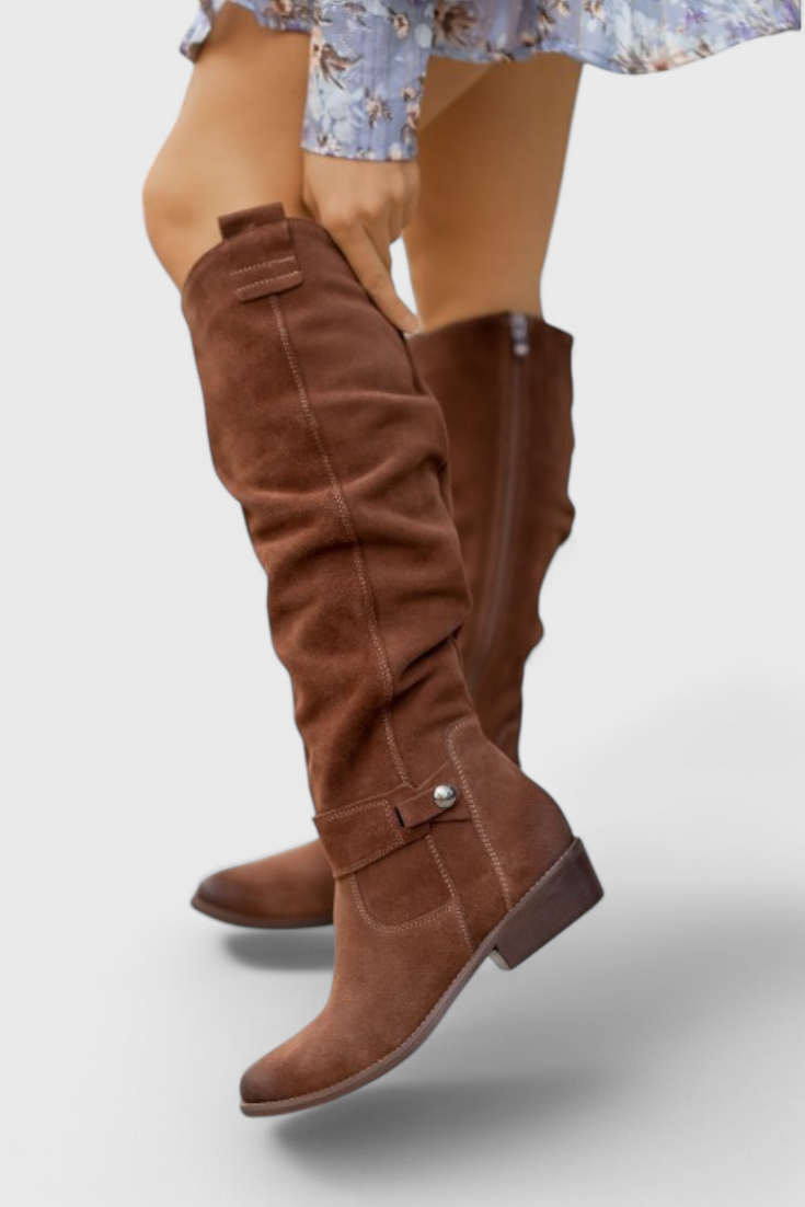 Celine Retro-inspirierte Stylische Hochstiefel für einen schicken Look
