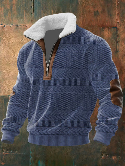 Zip-Up-Pullover mit kuscheligem Fleece-Futter Damen
