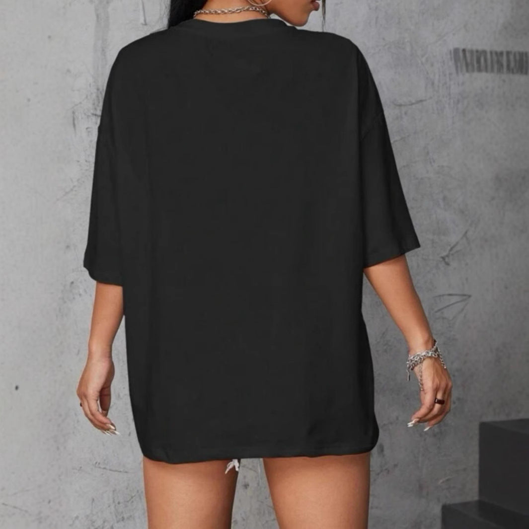 Sierra | Oversized T-shirt til kvinder med rund hals i afslappet pasform | Hvid T-shirt