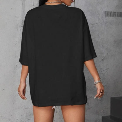 Sierra | Oversized T-shirt til kvinder med rund hals i afslappet pasform | Hvid T-shirt