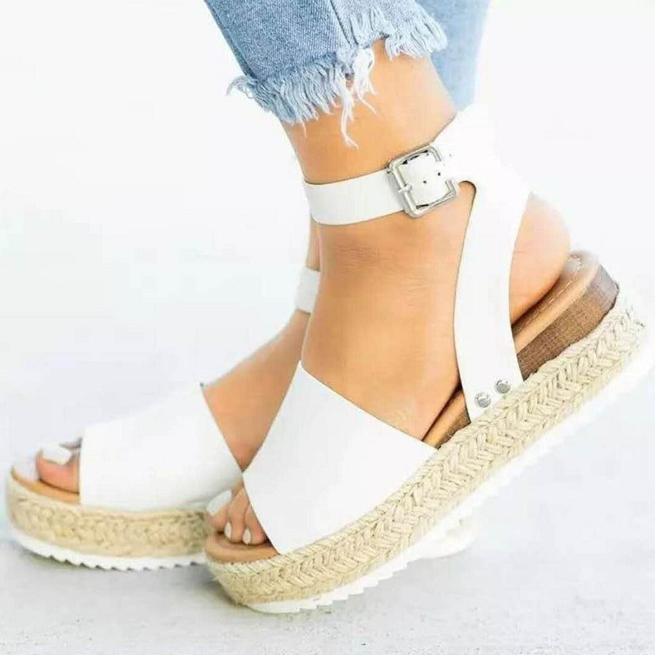 Lauren | Women Spring Buckle Ankle Strap Flatform sandals