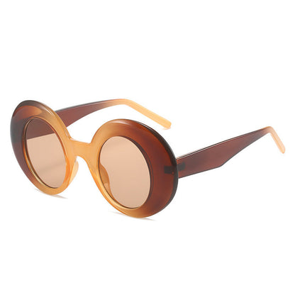 Luna - Lunettes de soleil à monture ovale vintage avec protection UV