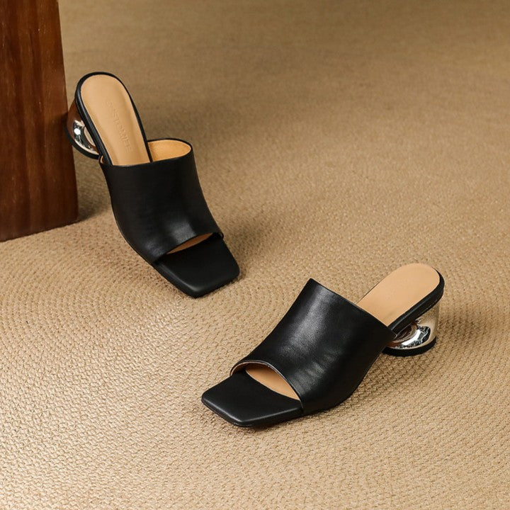 Beatriz™ | Mules de cuero elegantes