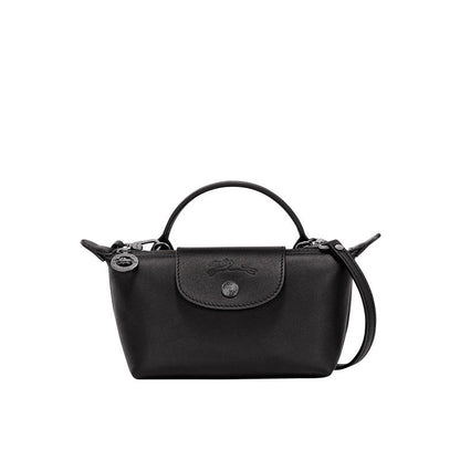 Mini Leder Tasche - Schwarz