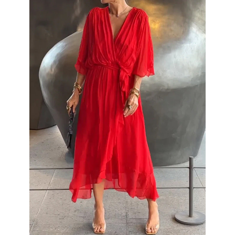 Aurora - Chiffon Wrap Maxi Dress