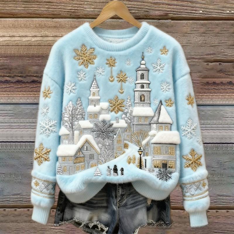 Campbell™ | Winter Village Fluffy Christmas Sweater