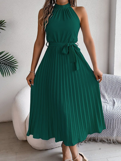 CHARLOTTE – Graceful Pleated Midi Dress