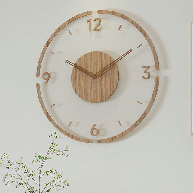 NordWood | Designer houten wandklok | Scandinavisch design & natuurlijke elegantie voor moderne ruimtes